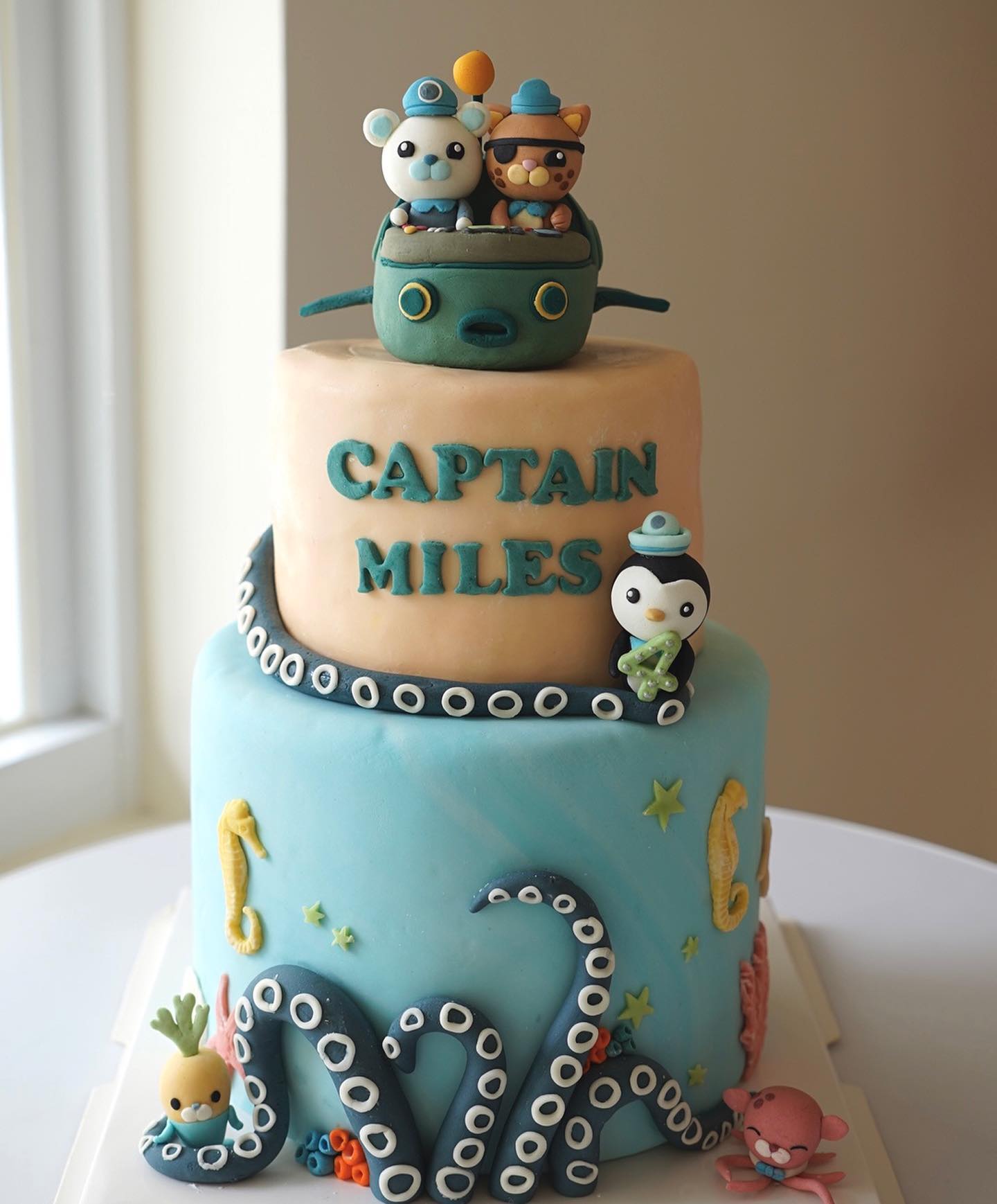 章魚探險雙層翻糖